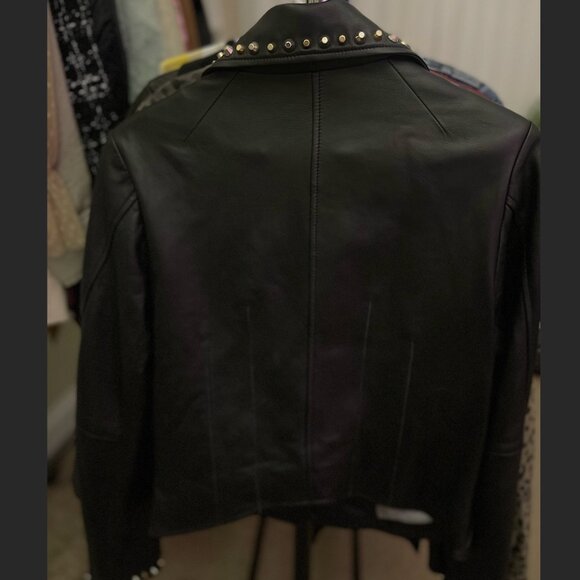 AS by DF- Black Leather Jacket (Size M) - Picture 3 of 3
